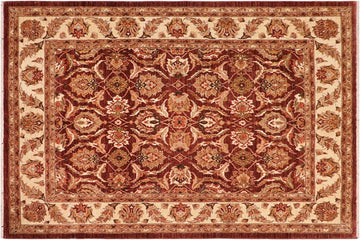 handmade Traditional Kafkaz Chobi Ziegler Brown Ivory Hand Knotted RECTANGLE 100% WOOL area rug 8 x 10